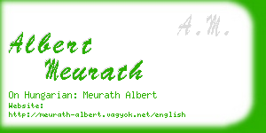 albert meurath business card